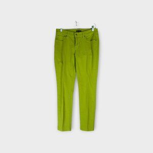 Eileen Fisher Chartreuse Organic Cotton Ankle Pants Size 4